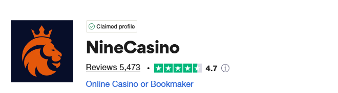 NineCasino TrustPilot Rating